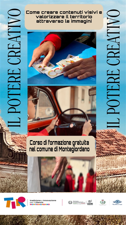 Avviso selezione partecipanti percorso di formazione - Il potere creativo - creare 
contenuti visivi e valorizzare il territorio con le immagini